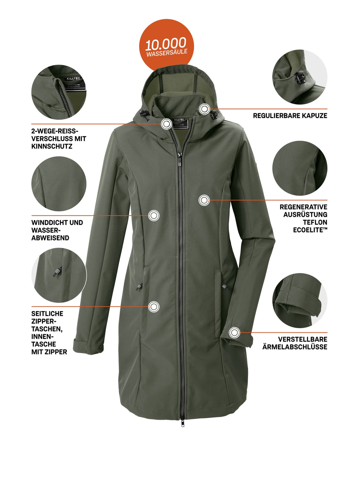 Women's Softshell parka KOW 10 WMN SFTSHLL PRK
