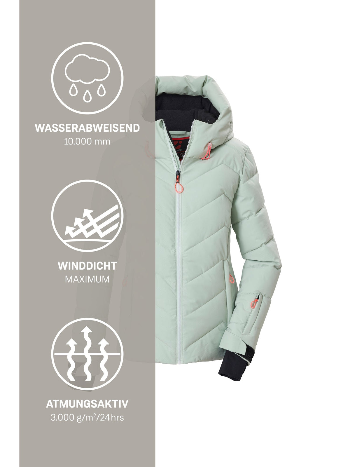 Women's Quilted ski jacket KSW 109 WMN SKI QLTD JCKT