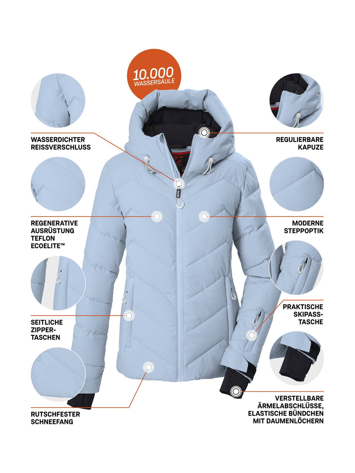 Women's Quilted ski jacket KSW 109 WMN SKI QLTD JCKT
