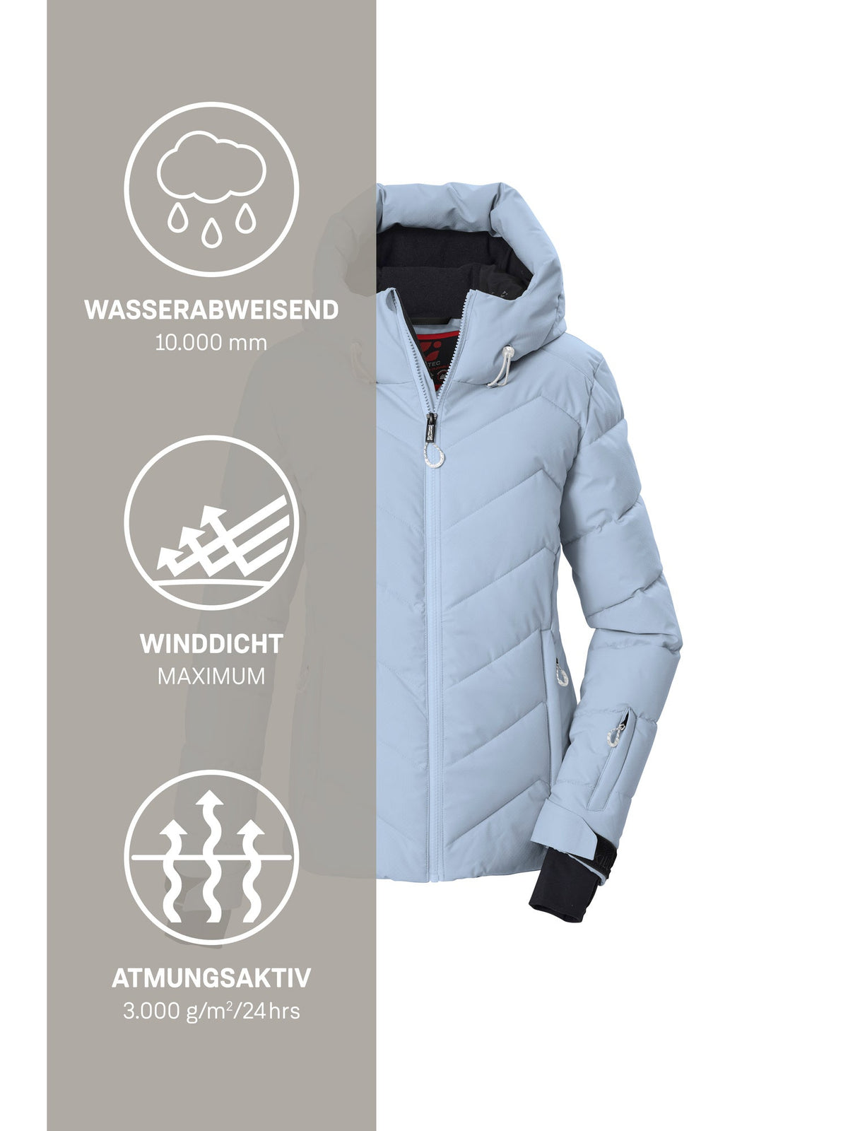 Women's Quilted ski jacket KSW 109 WMN SKI QLTD JCKT