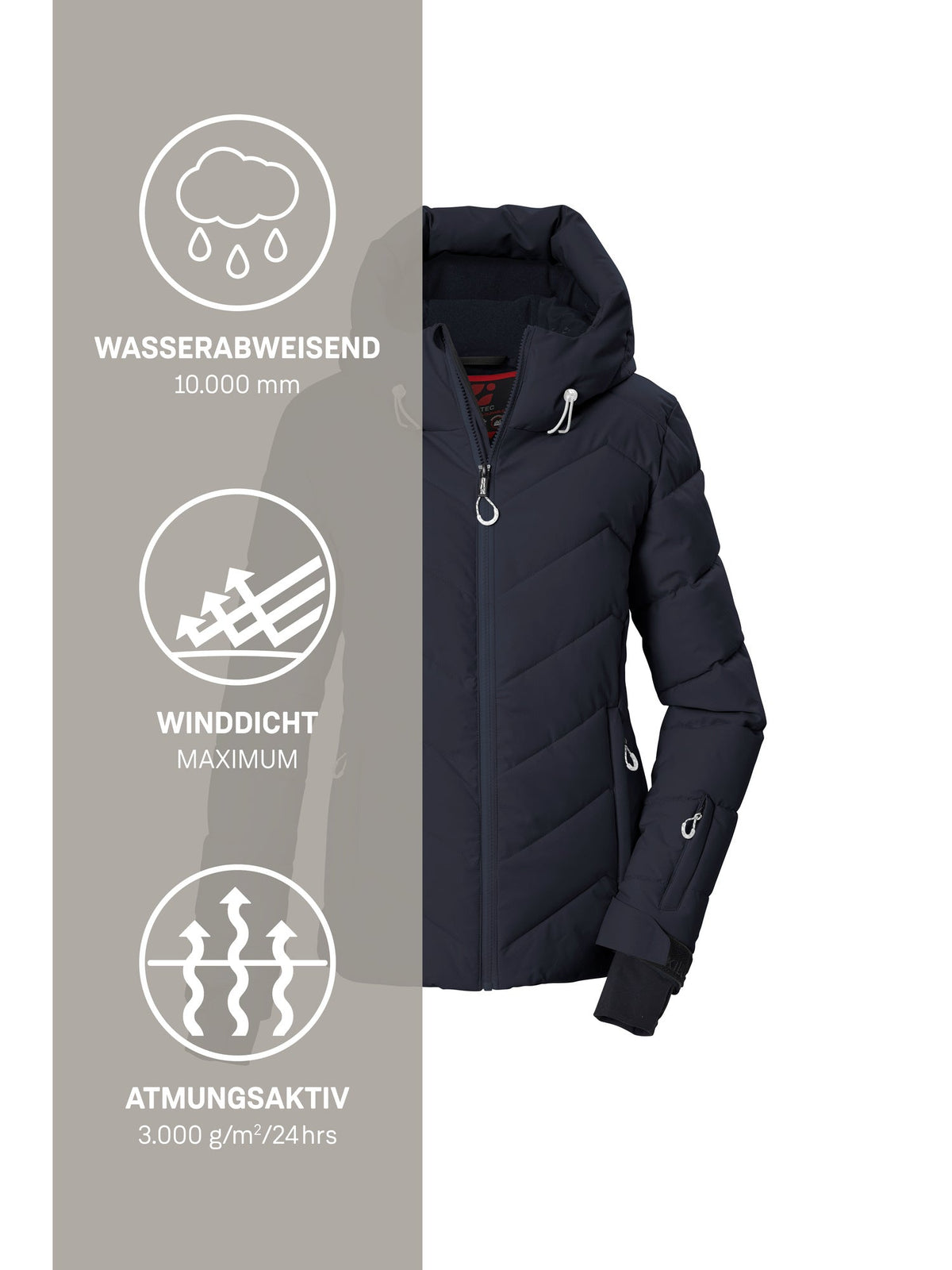 Women's Quilted ski jacket KSW 109 WMN SKI QLTD JCKT
