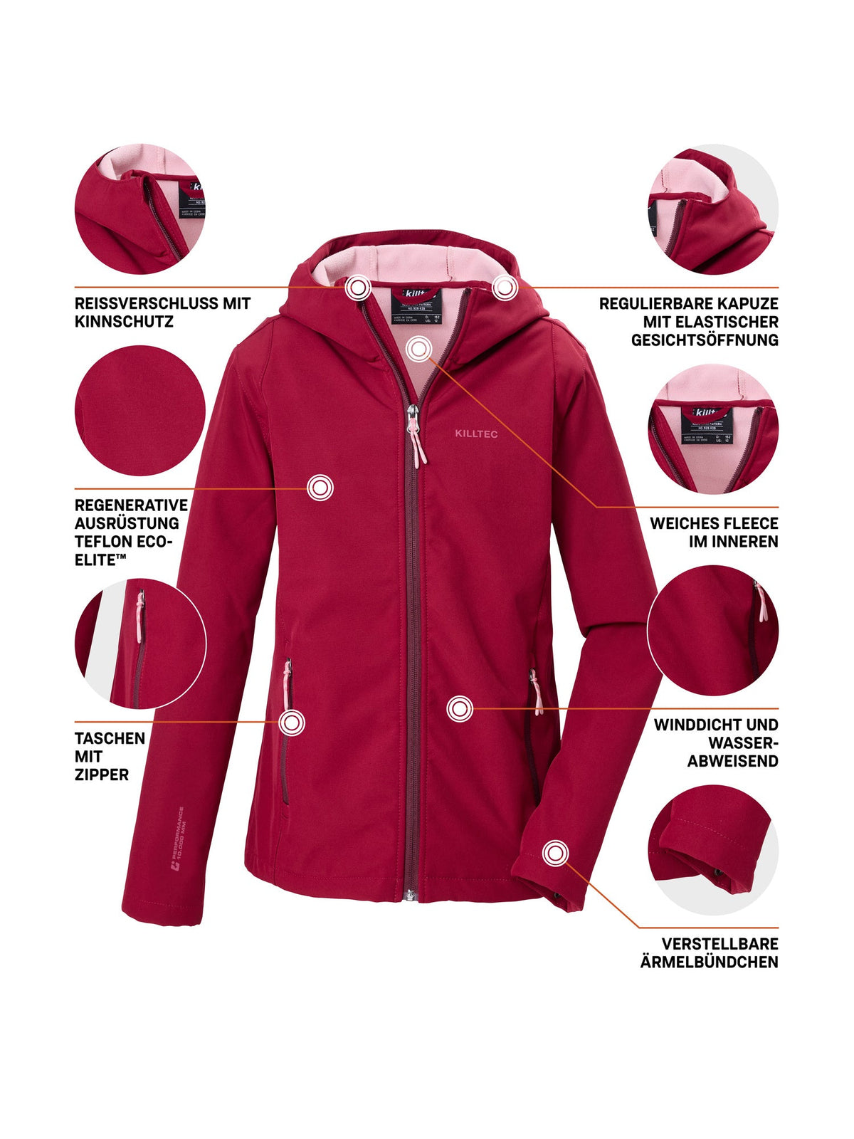 Girl's Softshell jacket KOW 164 GRLS SFTSHLL JCKT