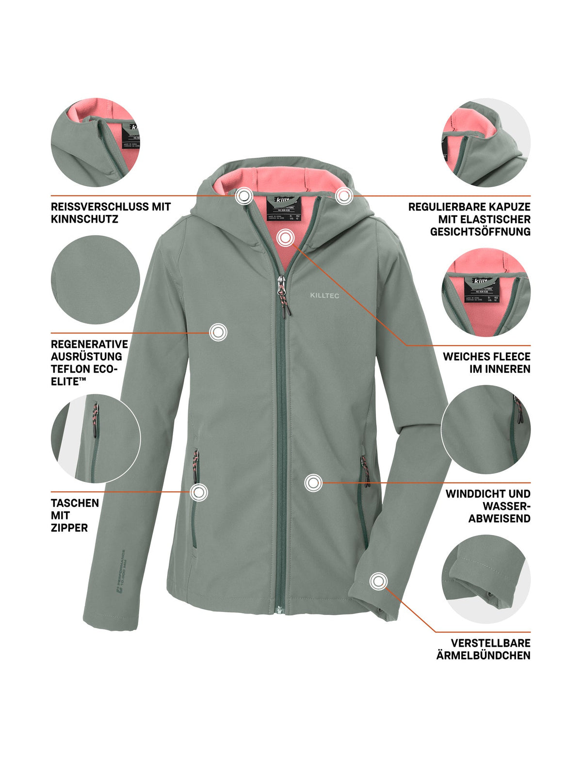 Girl's Softshell jacket KOW 164 GRLS SFTSHLL JCKT