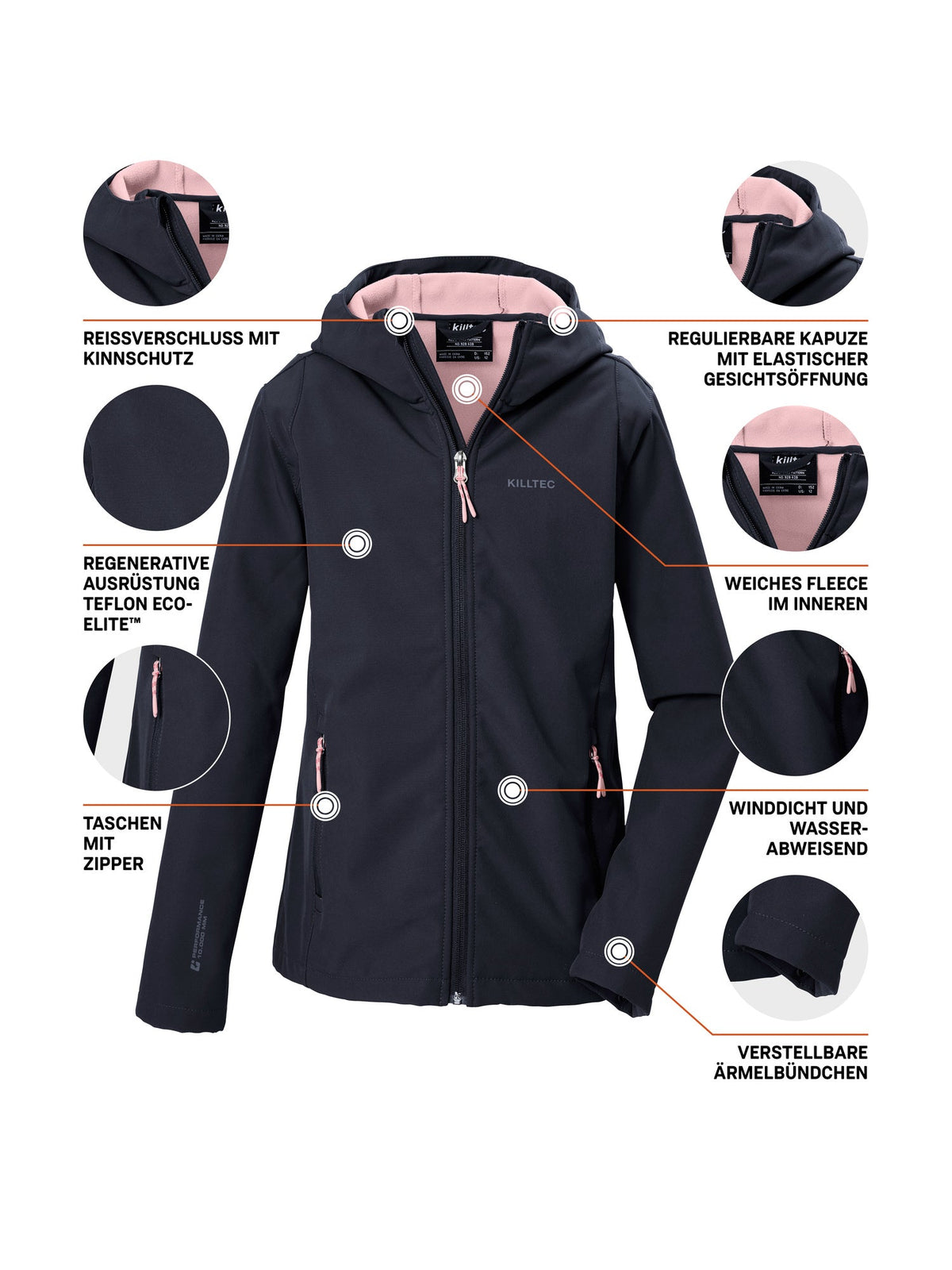Girl's Softshell jacket KOW 164 GRLS SFTSHLL JCKT