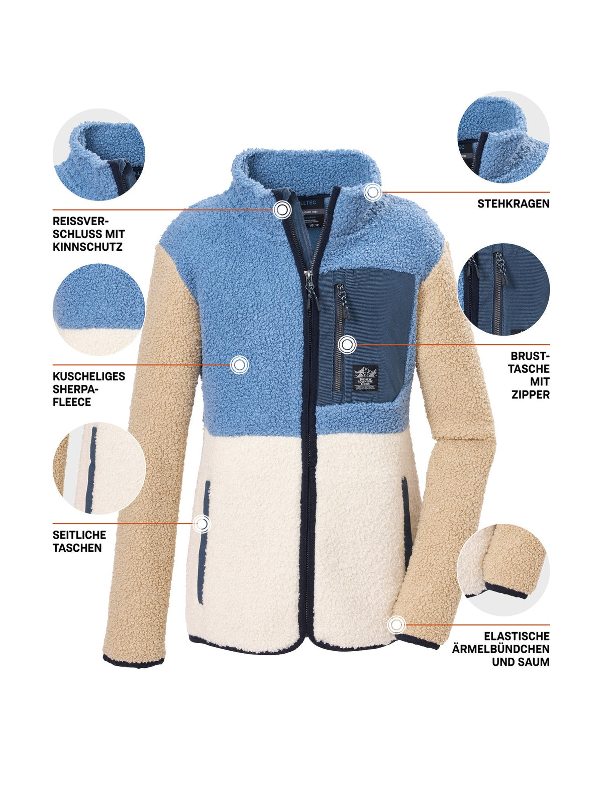 Girl's Fleece jacket KOW 141 GRLS FLC JCKT