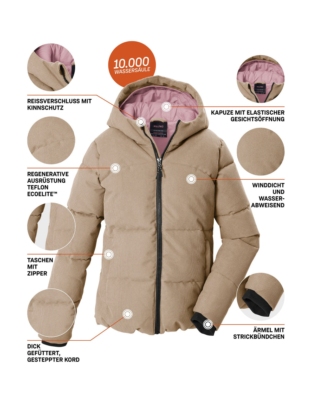 Girl's Quilted jacket KOW 169 GRLS QLTD JCKT