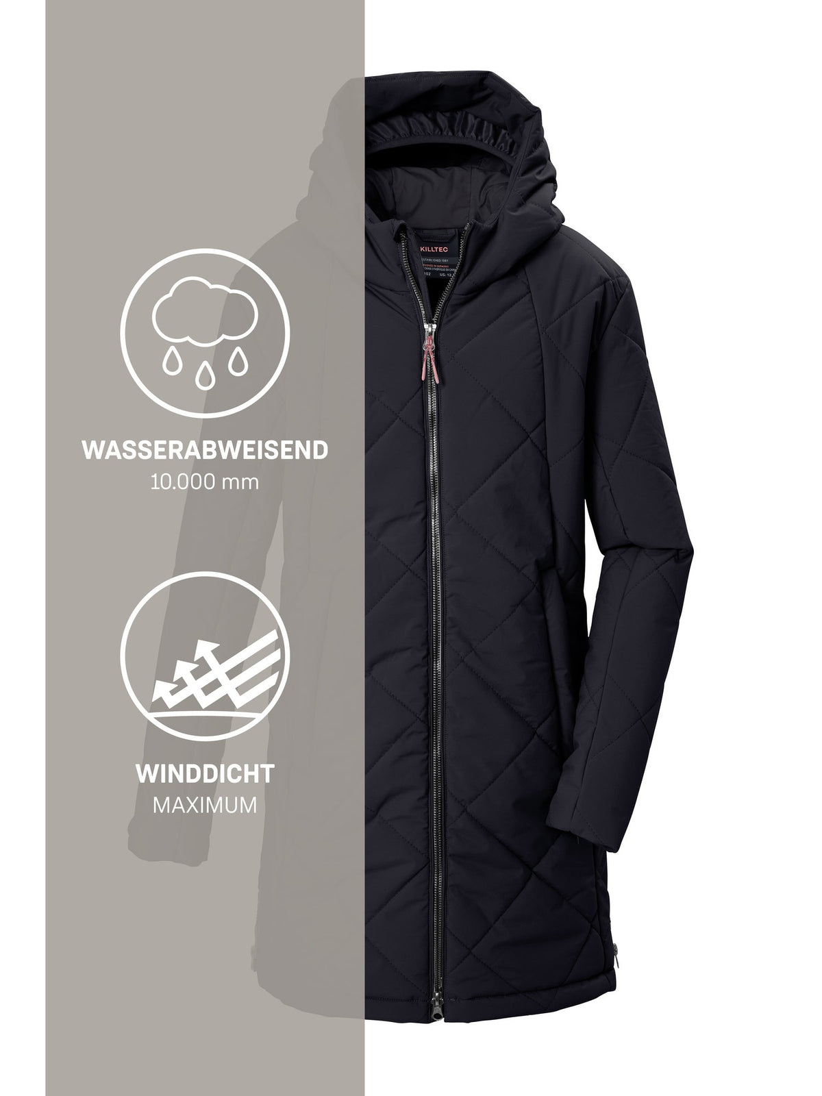 Girl's Quilted coat KOW 152 GRLS QLTD PRK