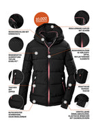 Girl's Quilted ski jacket KSW 186 GRLS SKI JCKT