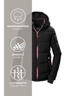 Girl's Quilted ski jacket KSW 186 GRLS SKI JCKT