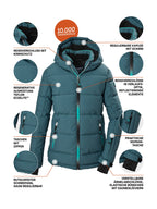 Girl's Quilted ski jacket KSW 186 GRLS SKI JCKT