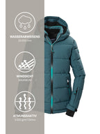 Girl's Quilted ski jacket KSW 186 GRLS SKI JCKT