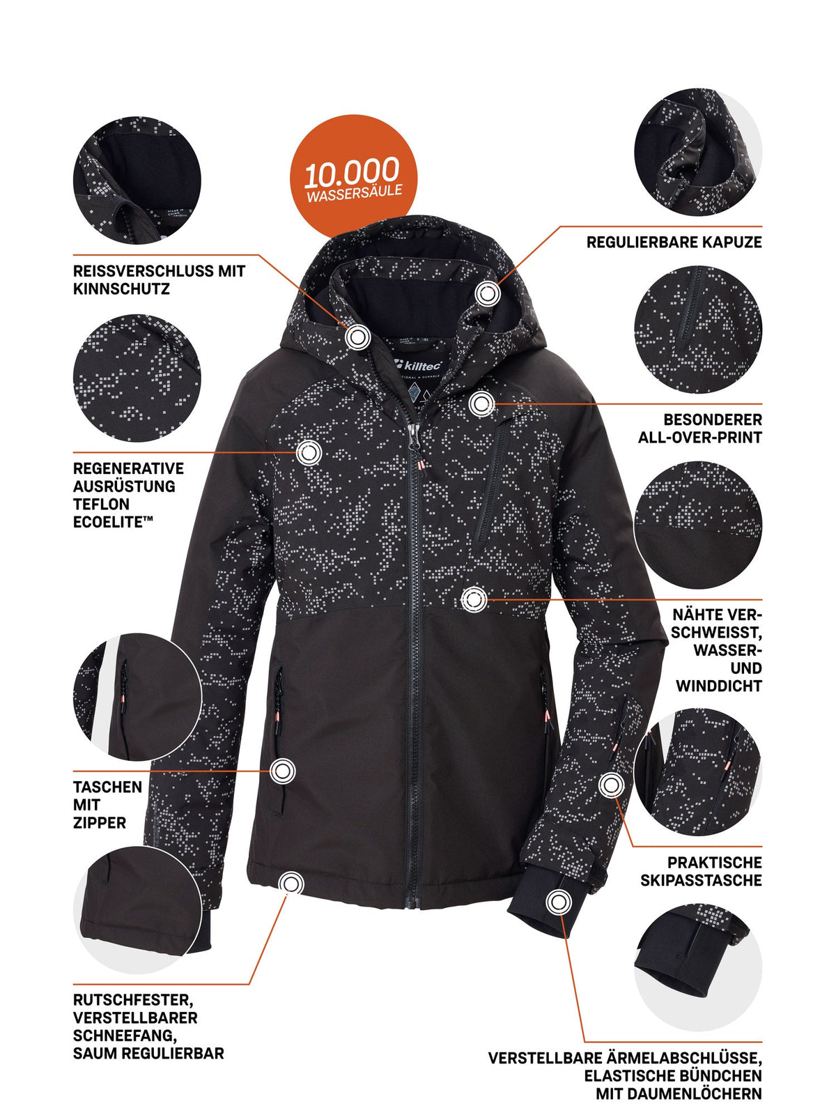 Girl's Ski jacket KSW 189 GRLS SKI JCKT