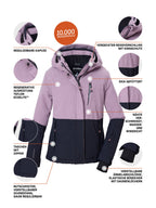 Girl's Ski jacket KSW 190 GRLS SKI JCKT