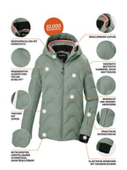 Girl's Quilted ski jacket KSW 194 GRLS SKI JCKT