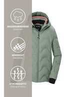 Girl's Quilted ski jacket KSW 194 GRLS SKI JCKT