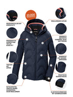 Girl's Quilted ski jacket KSW 194 GRLS SKI JCKT