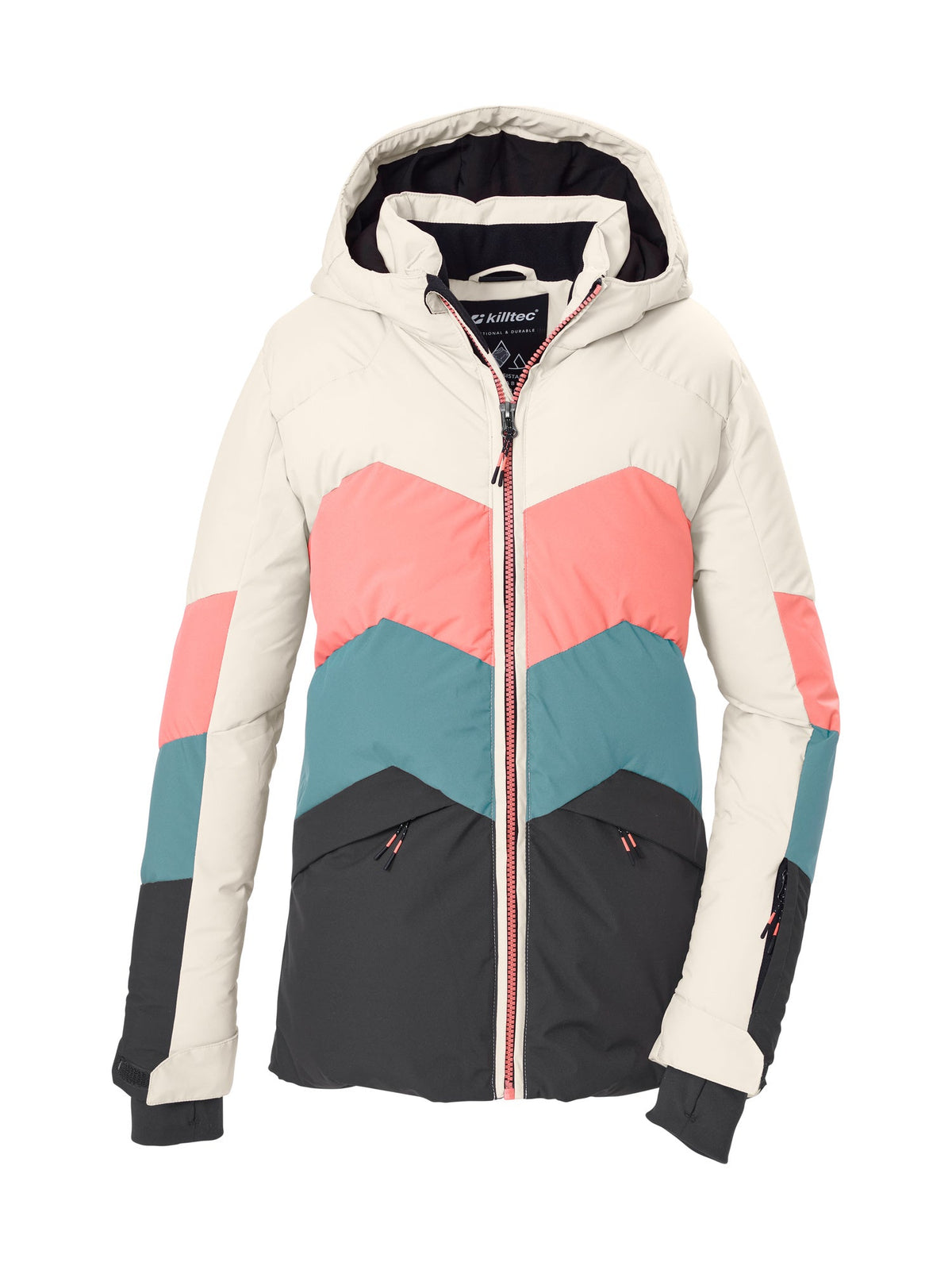 Girl's Quilted ski jacket KSW 195 GRLS SKI JCKT