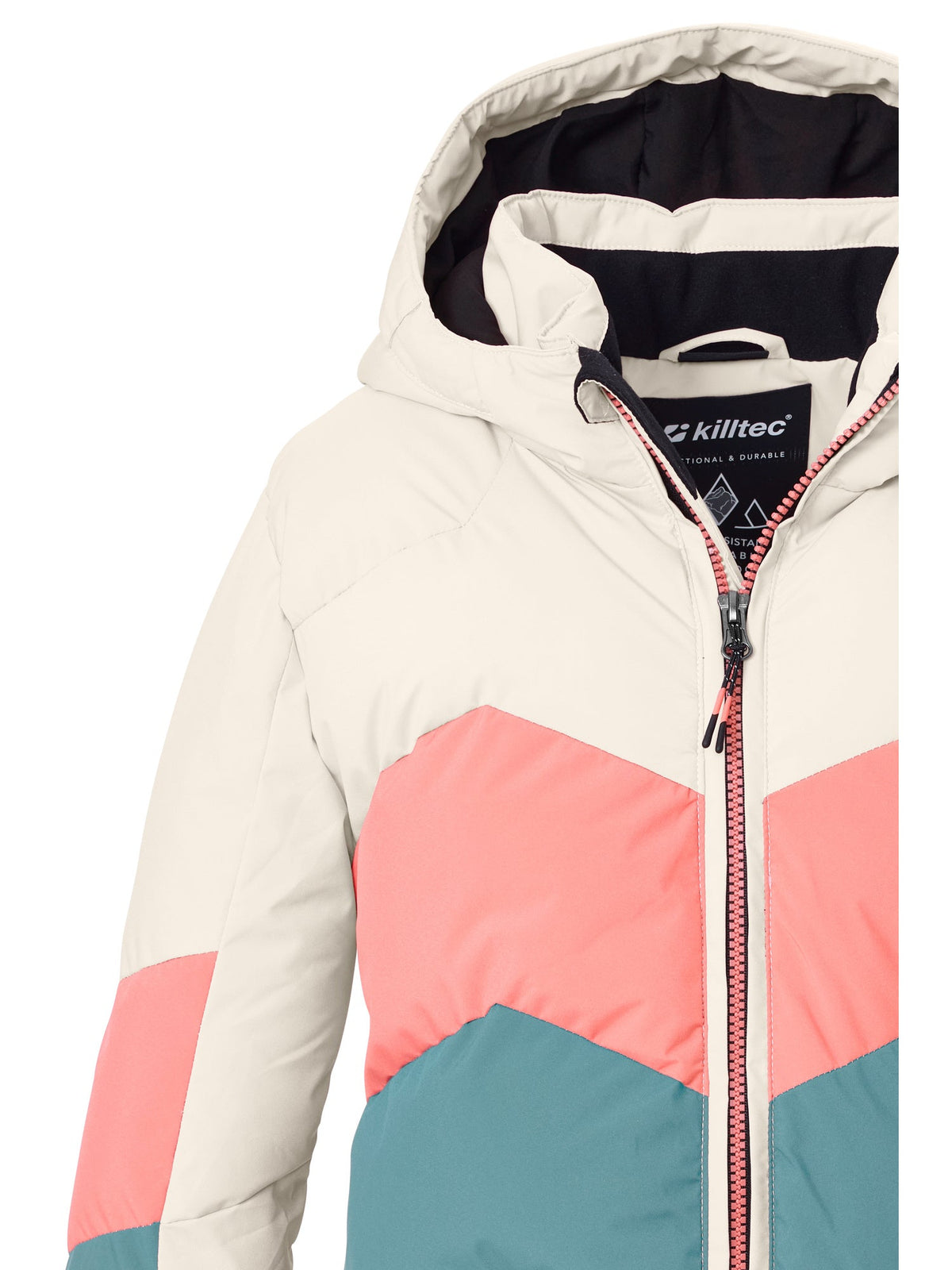 Girl's Quilted ski jacket KSW 195 GRLS SKI JCKT