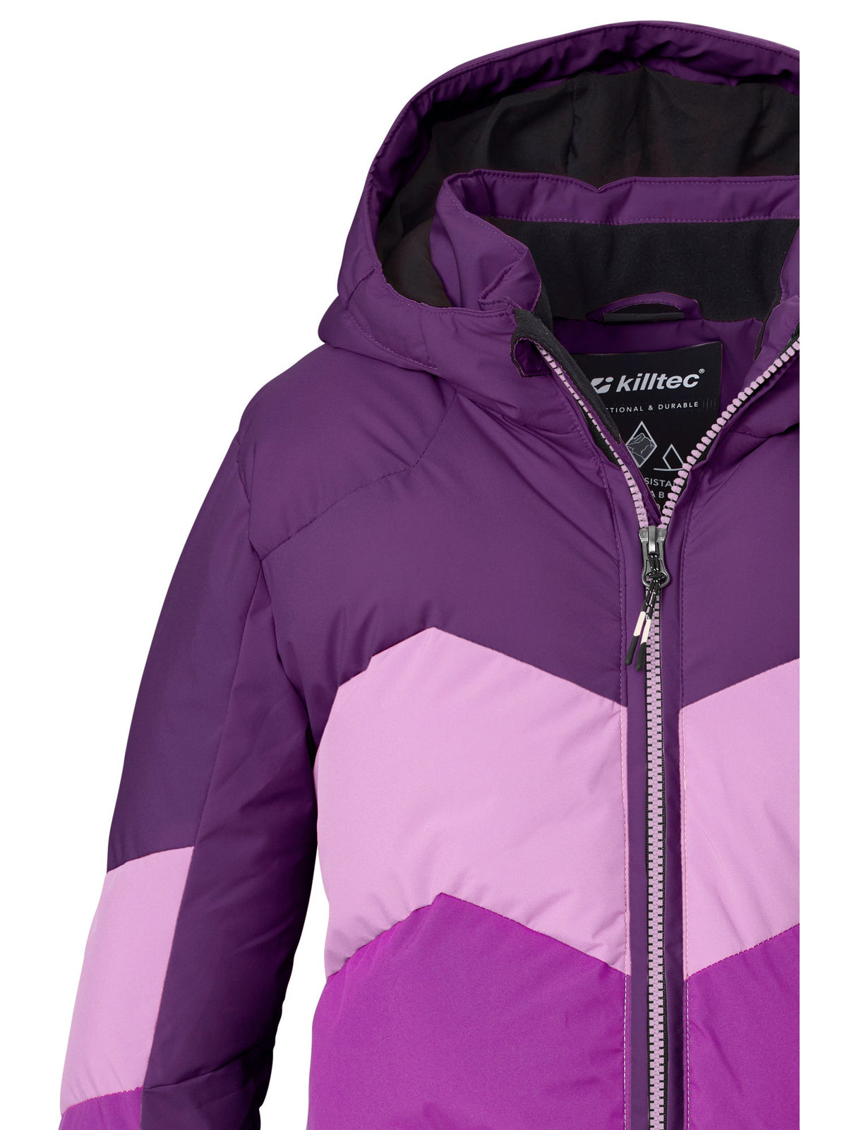 Girl's Quilted ski jacket KSW 195 GRLS SKI JCKT