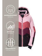 Girl's Quilted ski jacket KSW 195 GRLS SKI JCKT
