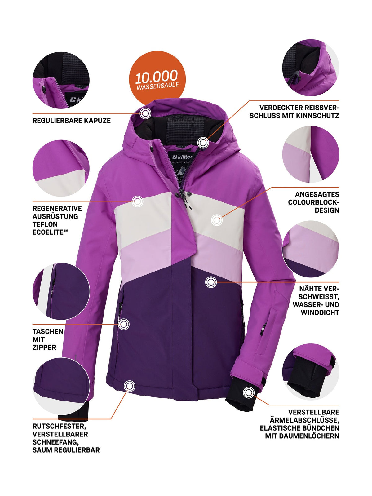 Girl's Ski jacket KSW 196 GRLS SKI JCKT