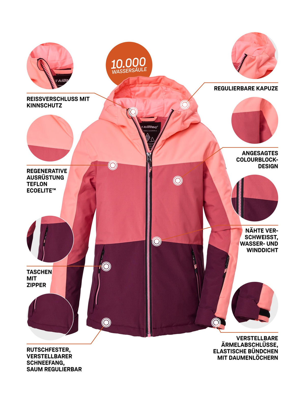 Girl's Ski jacket KSW 198 GRLS SKI JCKT