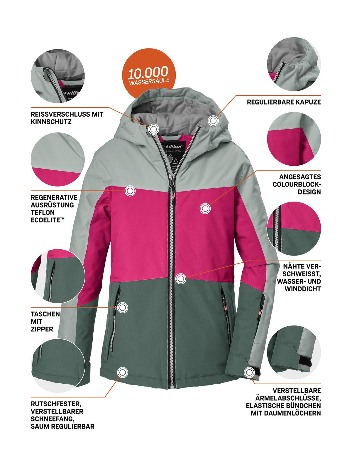 Girl's Ski jacket KSW 198 GRLS SKI JCKT
