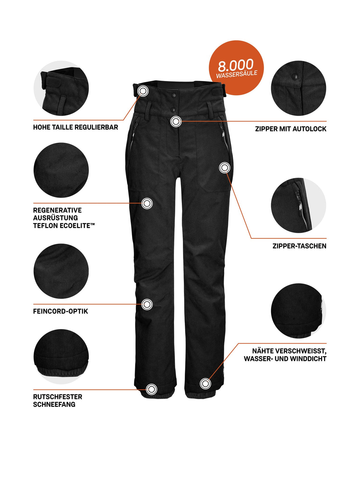 Girl's Ski pants KSW 199 GRLS SKI PNTS