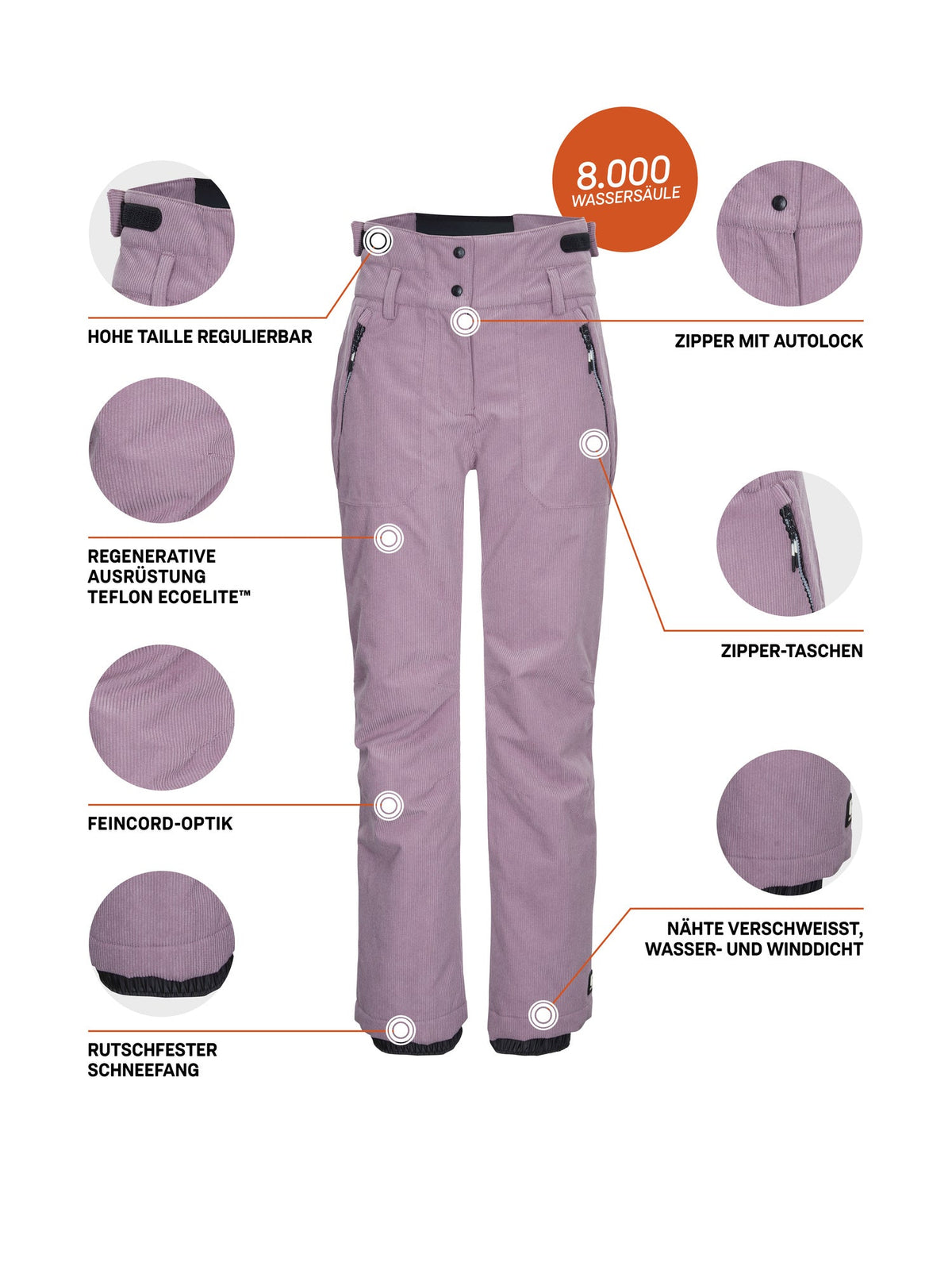 Girl's Ski pants KSW 199 GRLS SKI PNTS