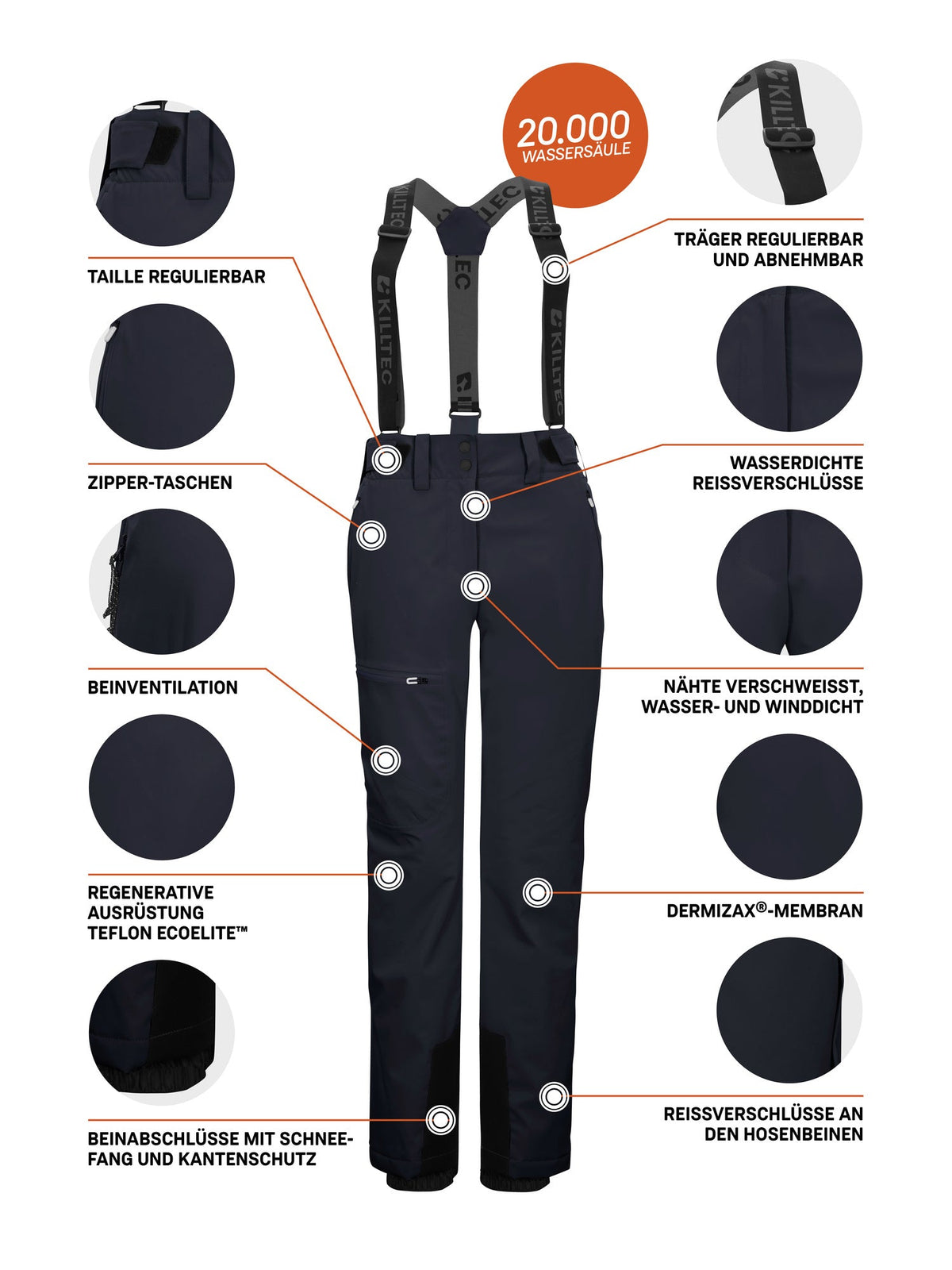 Women's Ski pants KSW 123 WMN SKI PNTS