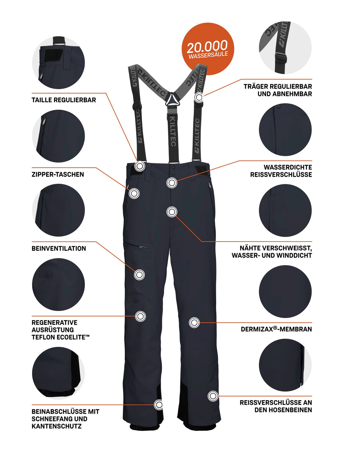Men's Ski pants KSW 82 MN SKI PNTS