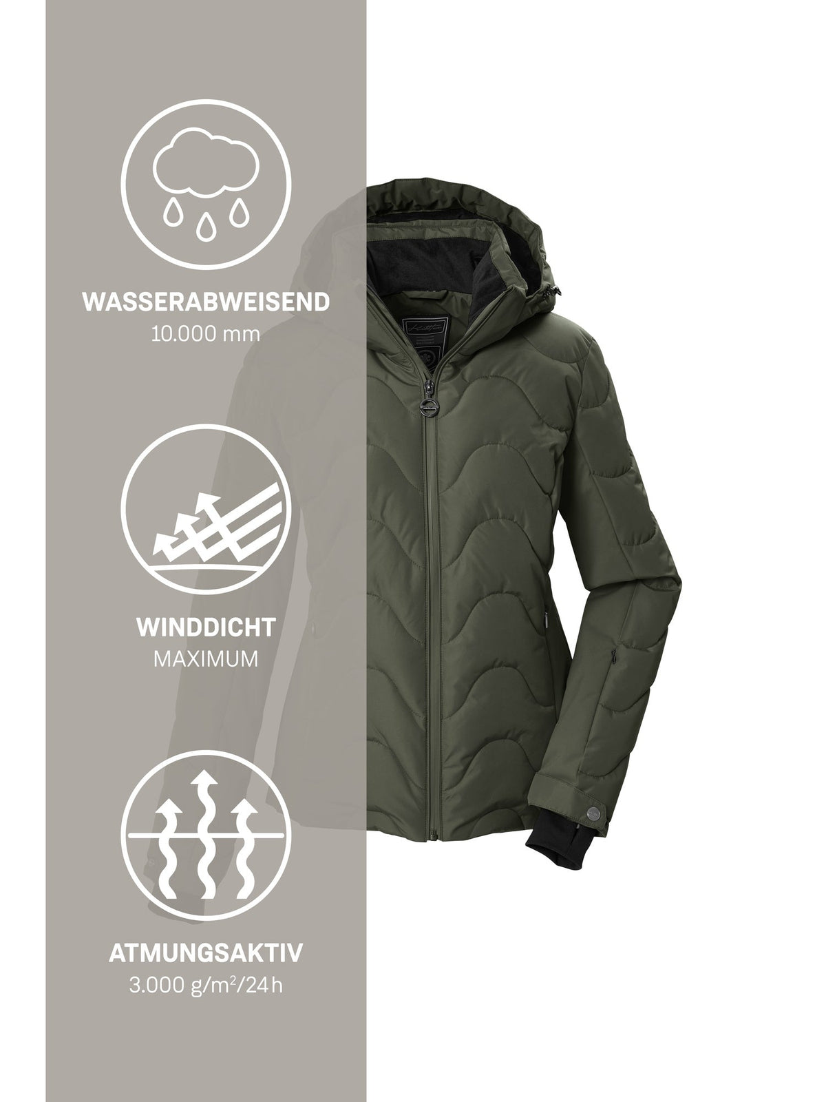 Women's Quilted ski jacket KSW 136 WMN SKI QLTD JCKT