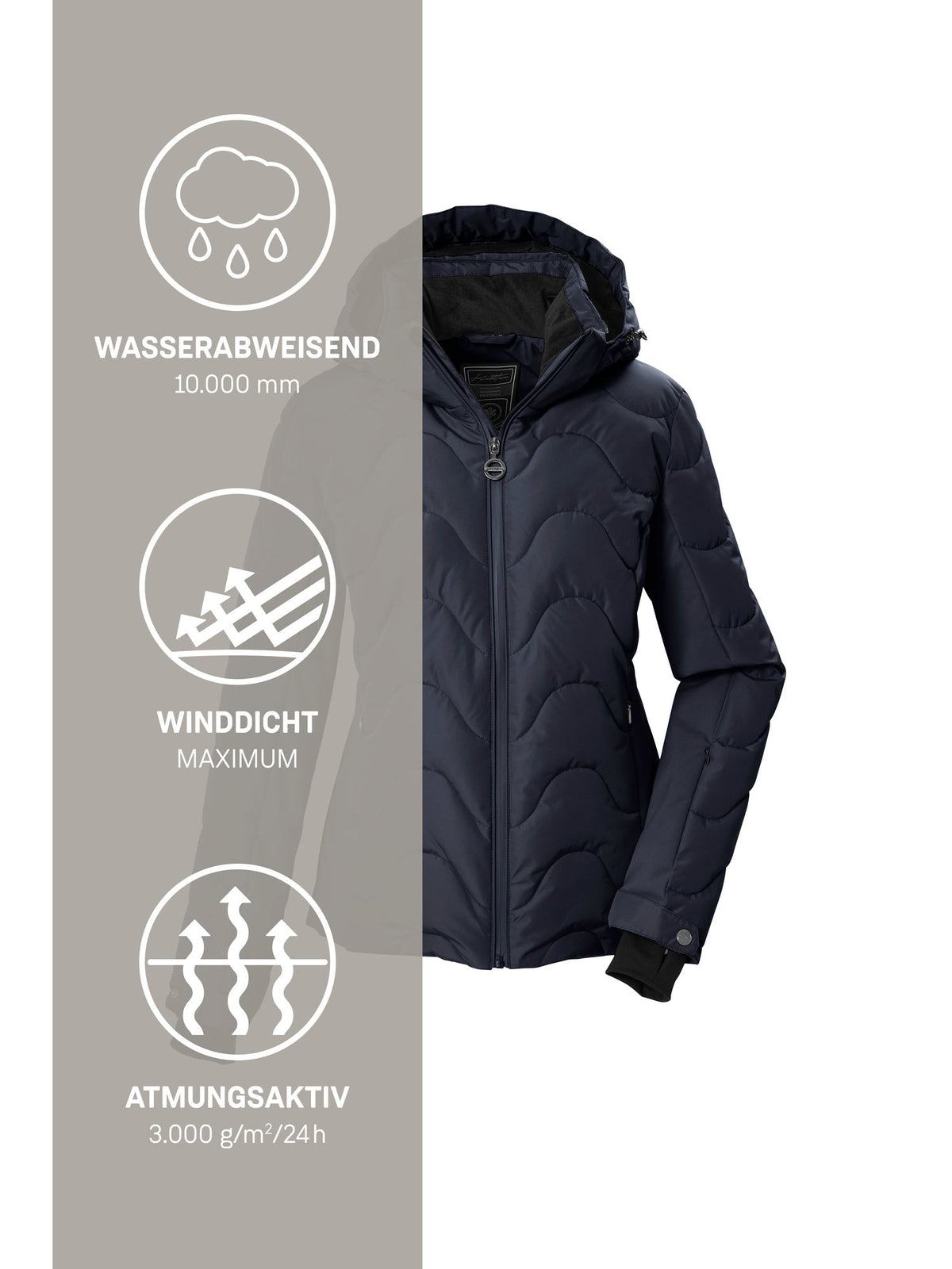 Women's Quilted ski jacket KSW 136 WMN SKI QLTD JCKT