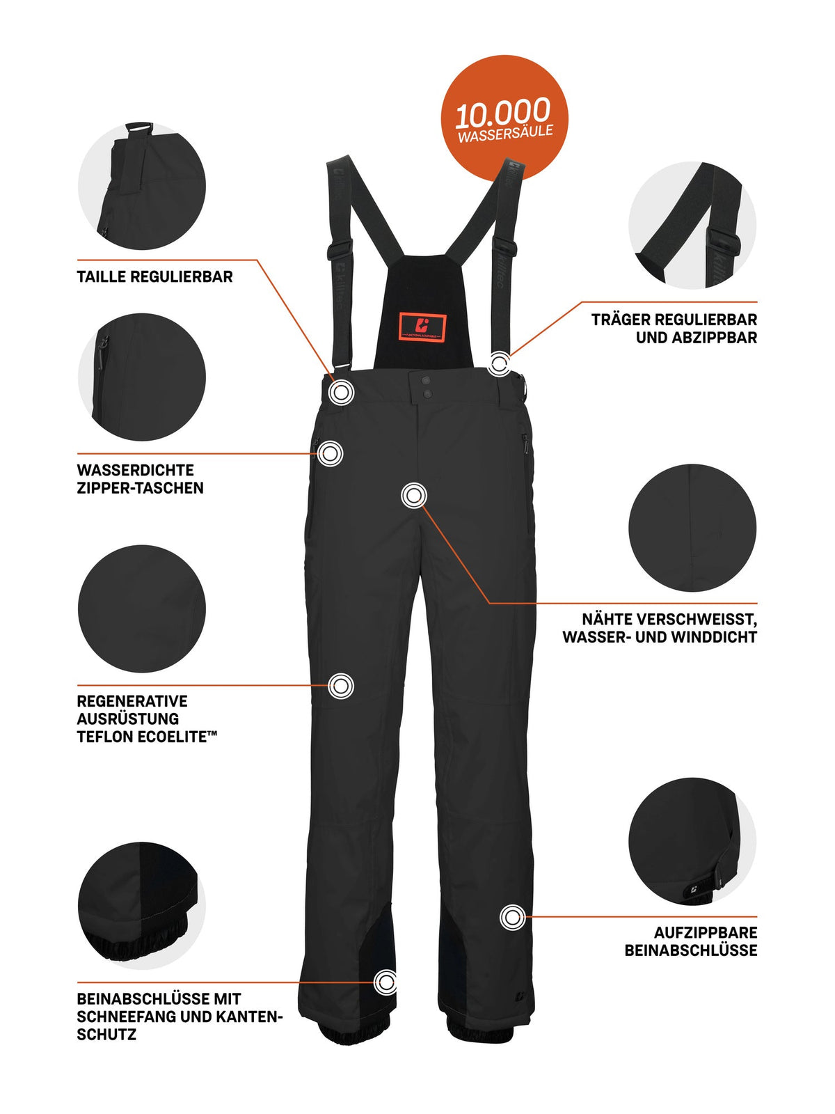 Men's Ski pants KSW 100 MN SKI PNTS