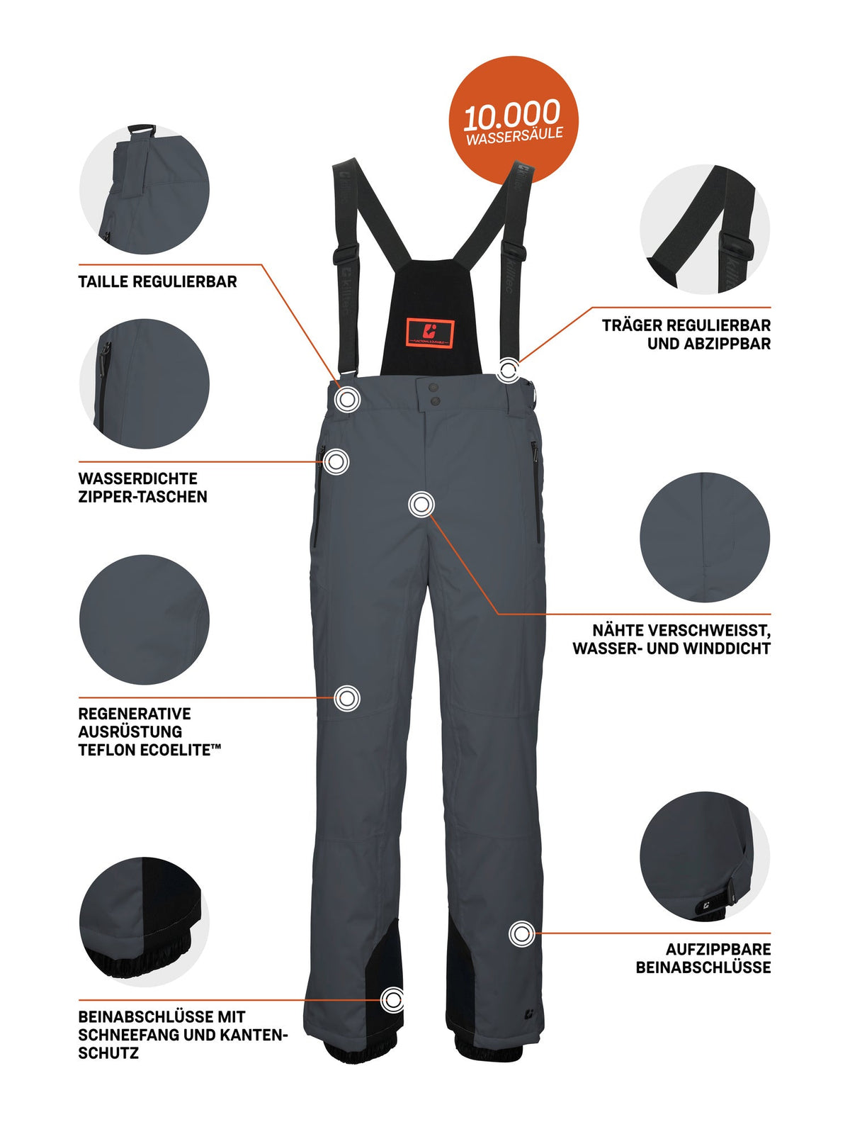 Men's Ski pants KSW 100 MN SKI PNTS
