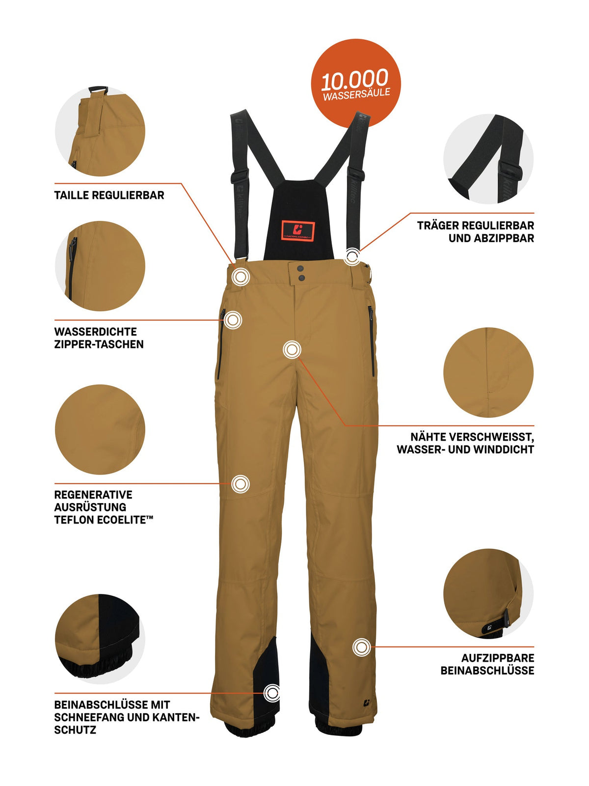 Men's Ski pants KSW 100 MN SKI PNTS