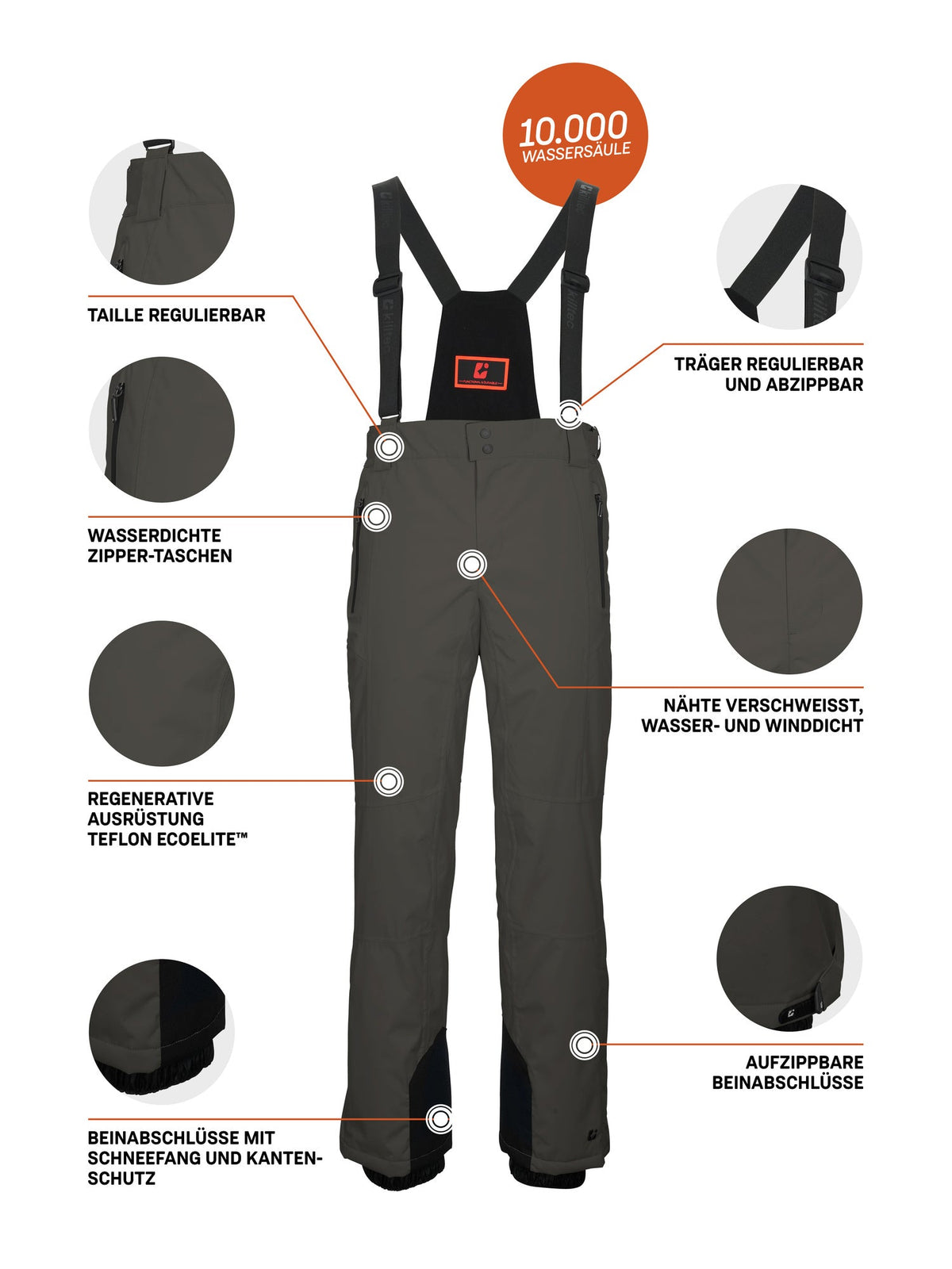 Men's Ski pants KSW 100 MN SKI PNTS