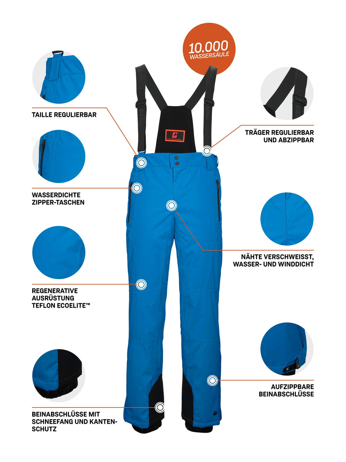 Men's Ski pants KSW 100 MN SKI PNTS